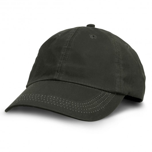 Dark Olive Oilskin Caps
